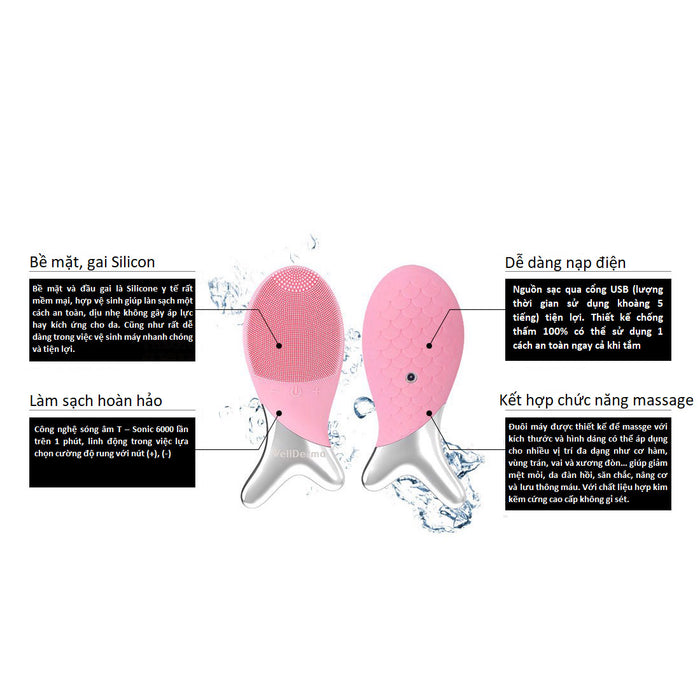 Review máy rửa mặt Welldema