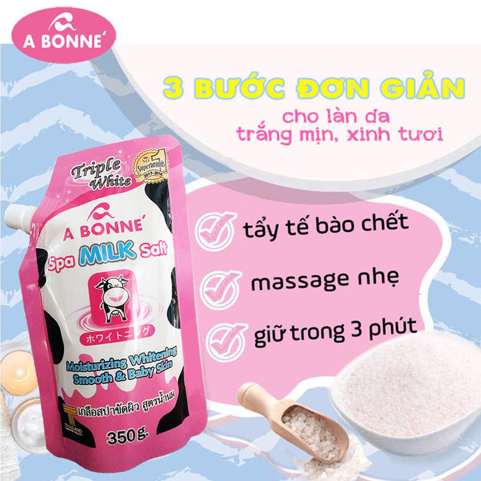 Muối Bò Tẩy Tế Bào Chết A Bonne Spa Milk Salt 350g