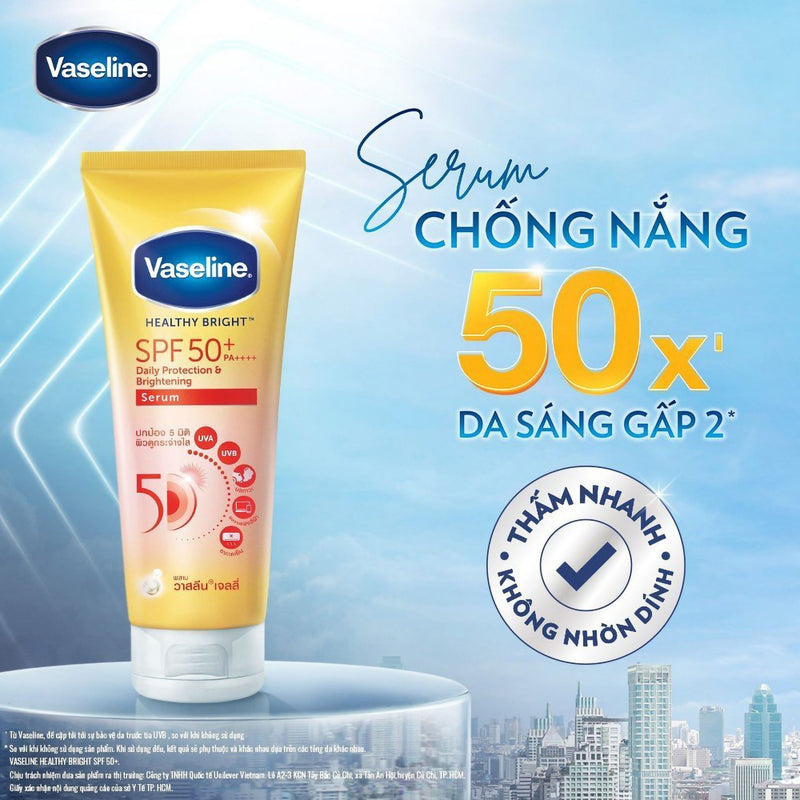 Sữa Dưỡng Thể Vaseline 50x Trắng Da Chống Nắng SPF50+ 300ml