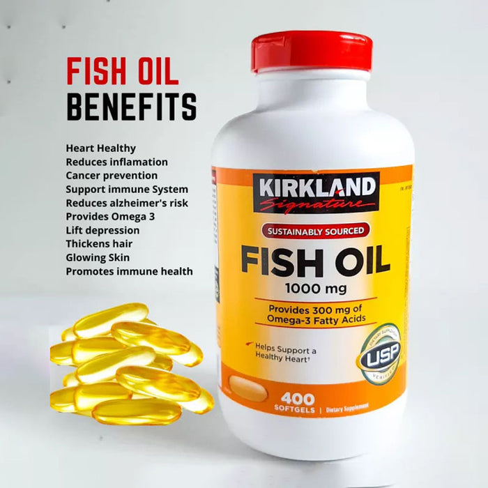 Viên Uống Dầu Cá Kirkland Fish Oil 1000mg