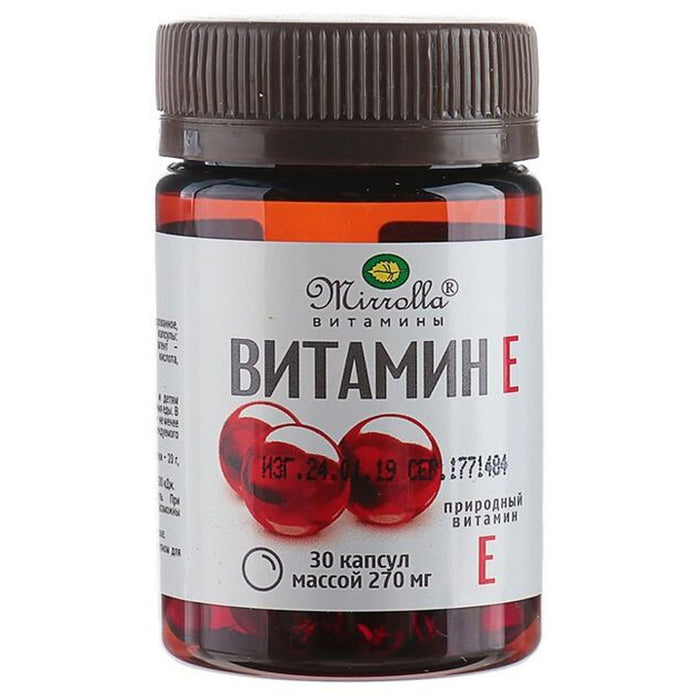 Viên Uống Vitamin E Đỏ của Nga Mirrolla 270mg