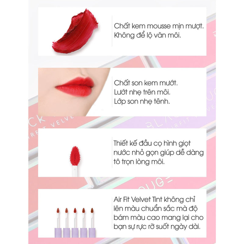 Son Kem Black Rouge Airfit Velvet Tint Ver 2