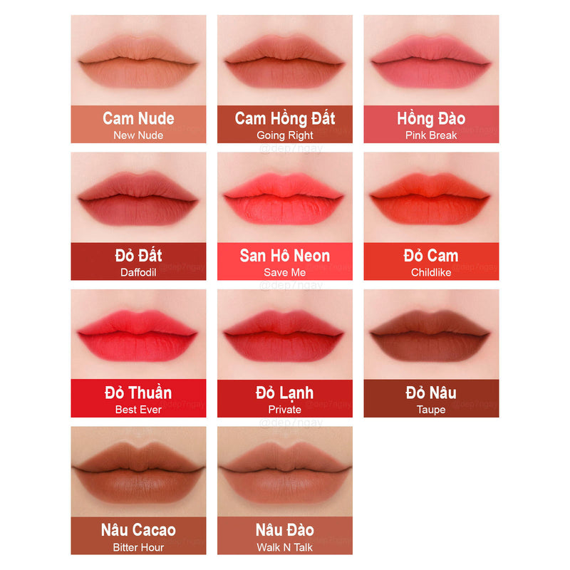 Son Kem Lì 3CE Velvet Lip Tint
