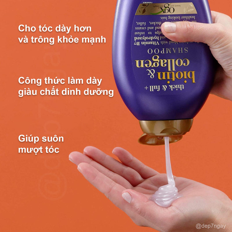 Dầu Gội OGX Biotin & Collagen của Mỹ 385ml