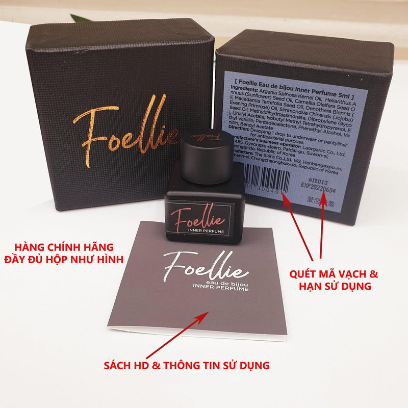 Nước Hoa Vùng Kín Foellie Màu Đen Perfume 5ml