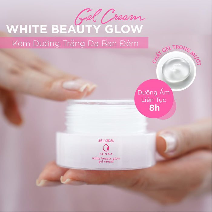Kem Dưỡng Trắng Ban Đêm Senka White Beauty Glow Gel Cream