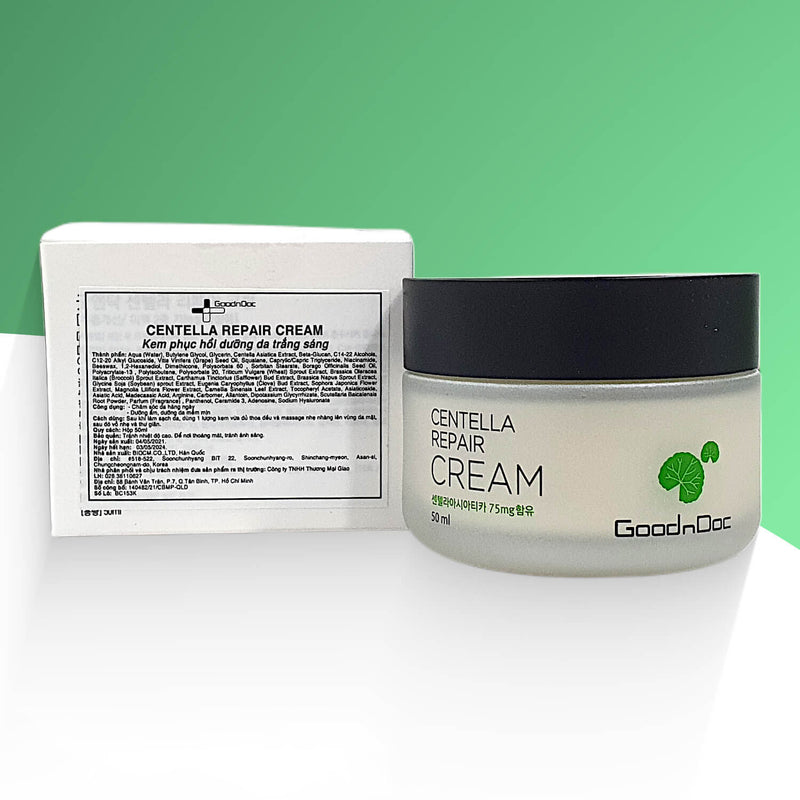 Kem Dưỡng Rau Má Phục Hồi Da GoodnDoc Centella Repair Cream 50ml