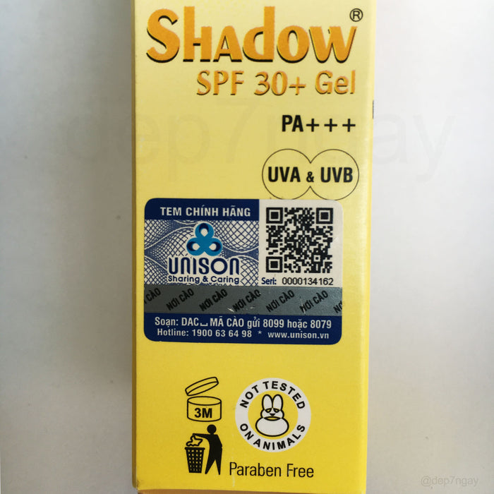 Kem Chống Nắng Fixderma Shadow SPF 30+ Gel Cho Da Dầu 75g