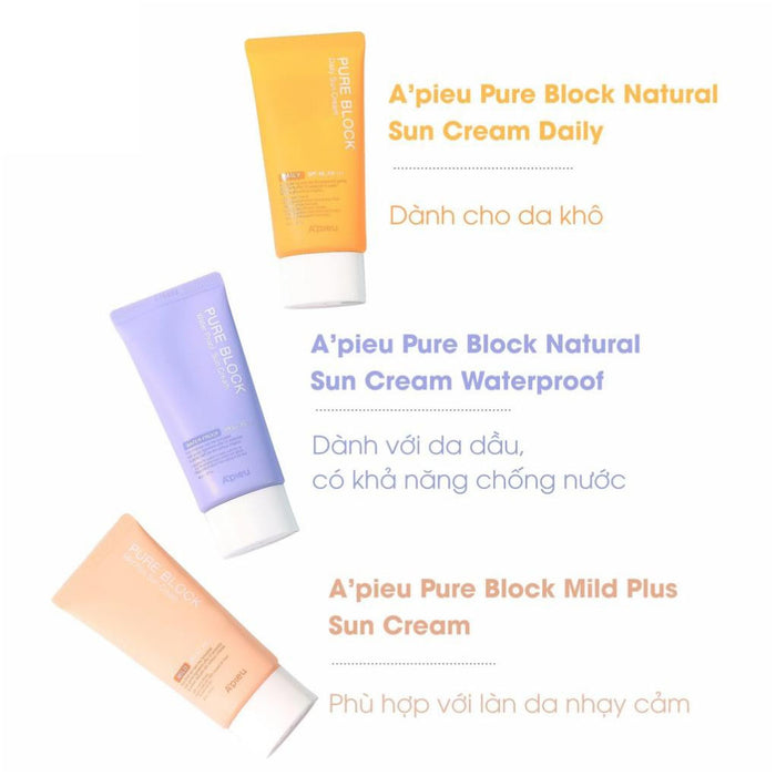 Kem Chống Nắng A'pieu Pure Block Mild Plus Sun Cream SPF32 50ml