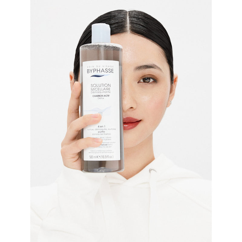 Nước Tẩy Trang Than Hoạt Tính Byphasse Cho Da Dầu 500ml