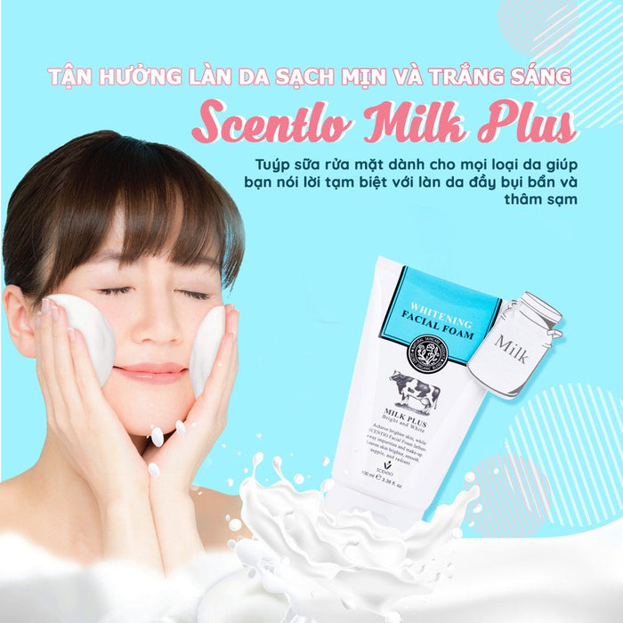 Sữa Rửa Mặt Trắng Da Scentio Milk Plus Whitening 100ml