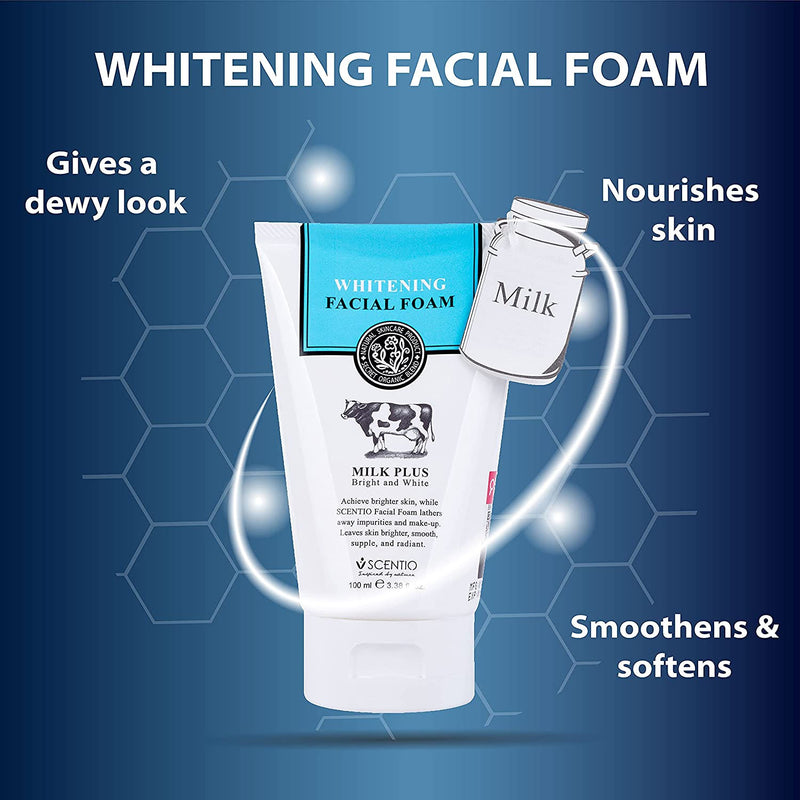 Sữa Rửa Mặt Trắng Da Scentio Milk Plus Whitening 100ml