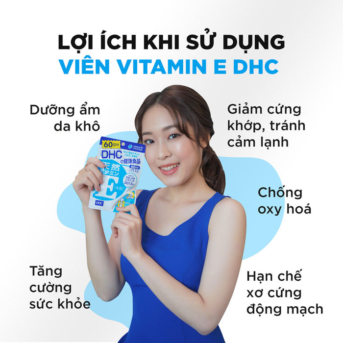 Viên Uống Bổ Sung Vitamin E DHC 60 Viên