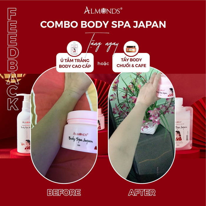 Kem Dưỡng Trắng Body Almonds Spa Japan 150g