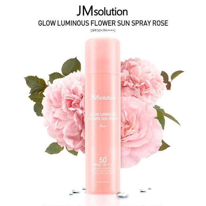 Xịt Chống Nắng JM Solution Glow Luminous Flower Sun Spray Rose SPF 50+ 180ml