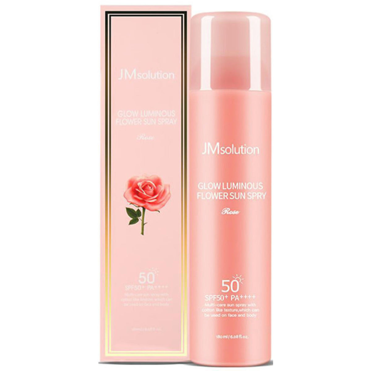 Xịt Chống Nắng JM Solution Glow Luminous Flower Sun Spray Rose SPF 50+ 180ml