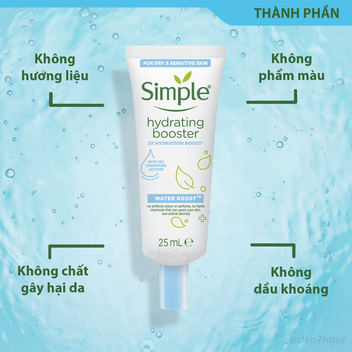 Tinh Chất Cấp Ẩm Simple Water Boost Hydrating Booster 25ml