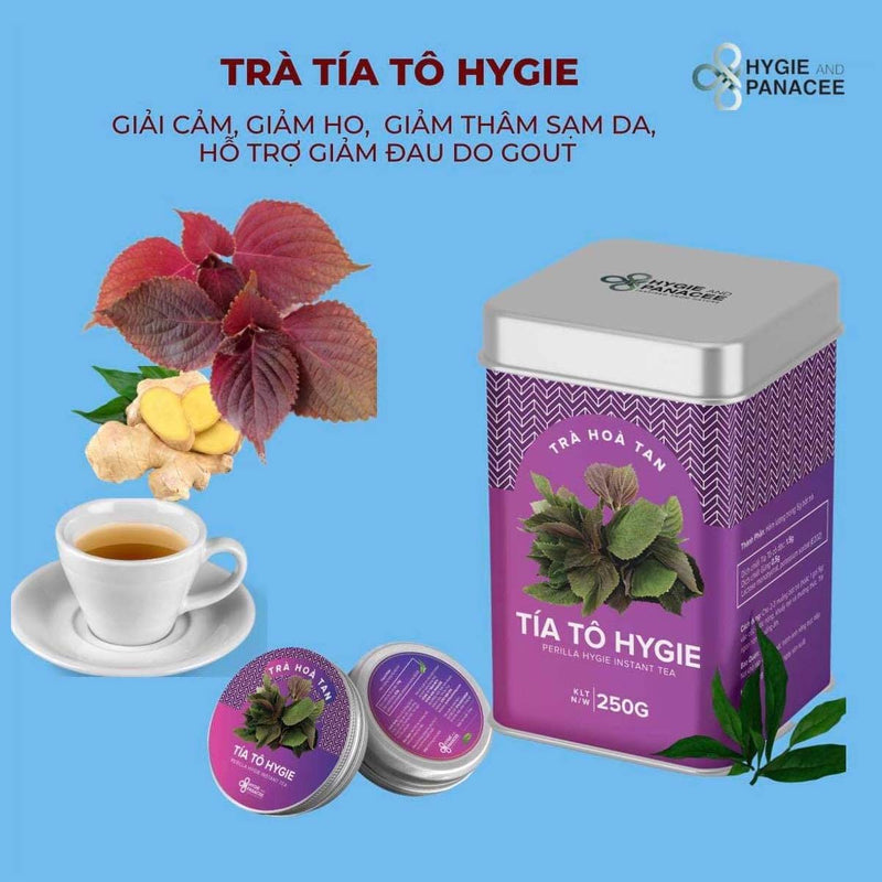 Trà Hòa Tan Tía Tô Hygie Sáng Da, Giảm Gout