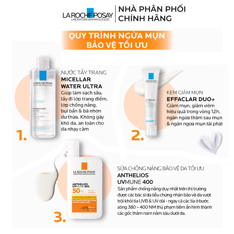 Kem Chống Nắng La Roche-Posay Anthelios UVMune 400 Invisible Fluid SFP 50+ 50ml