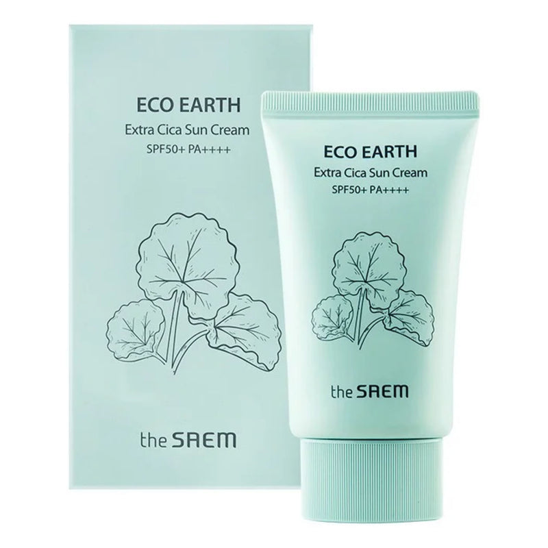 Kem Chống Nắng Rau Má The Saem Eco Earth Extra Cica SPF 50+ 50g