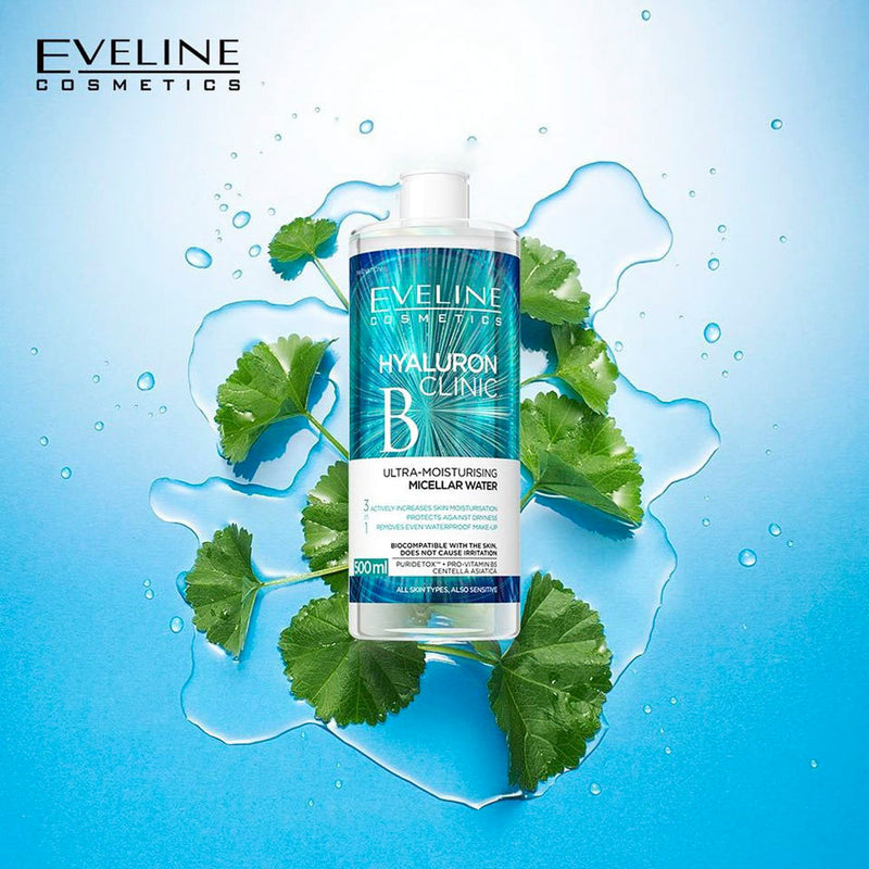 Nước Tẩy Trang Eveline Hyaluron Clinic B5 Cấp Ẩm 500ml
