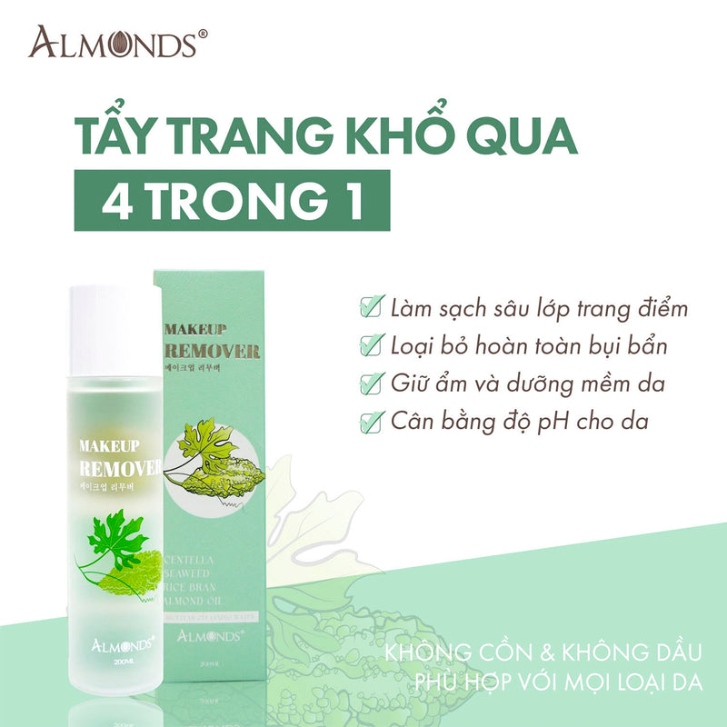 Dầu Tẩy Trang Khổ Qua Almonds Làm Sạch Sâu 200ml