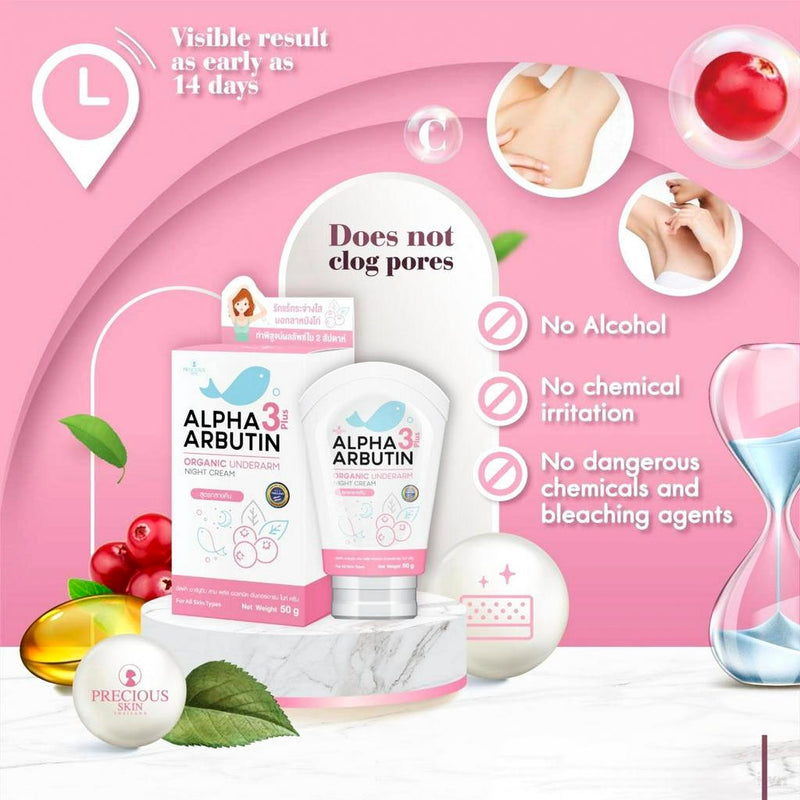 Kem Giảm Thâm Nách Alpha Arbutin 3 Plus Dưỡng Trắng Ban Đêm 50g