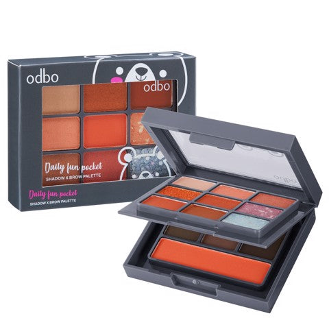 Phấn Mắt 2 Tầng Odbo Daily Fun Pocket Shadow x Brown Palette OD1042