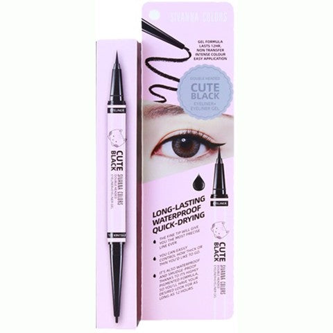 Kẻ Mắt 2 Đầu Sivanna Colors Long-Lasting Water-Proof Quick Drying Eyeliner