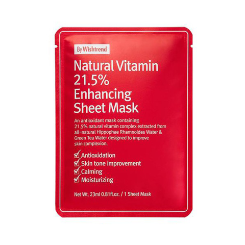 Mặt Nạ By Wishtrend Natural Vitamin 21.5 Enhancing Sheet - Trắng Da, Mờ Nám