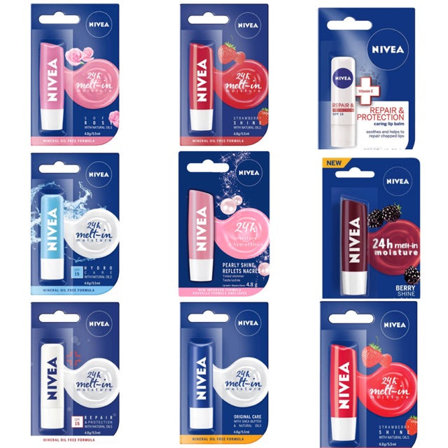 Son Dưỡng Nivea Caring Lip Balm 4.8g