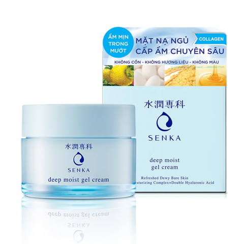 Mặt Nạ Ngủ Dưỡng Ẩm Senka Deep Moist Gel Cream 50g